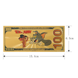 Tarjeta de plástico con diseño gratuito de Tom y <span class=keywords><strong>Jerry</strong></span>, billete de anime chapado en oro con diseño personalizado - Product Image 4