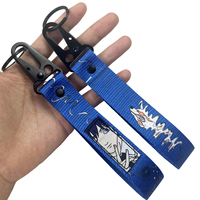 Porte-clés porte-clés tissé cadeaux promotionnels pas cher Logo personnalisé broderie Jet Tag tissu voiture marque porte-clés