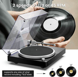 Tocadiscos Hi-Fi BT con Plato de Aluminio Fundido a Presión, Cartucho de Imán Móvil, Reproductor de Vinilo para el Hogar y el <span class=keywords><strong>Estudio</strong></span> - Product Image 6