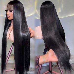 Peluca frontal de encaje 13x6 de cabello virgen vietnamita, densidad del 250%, 40 pulgadas de largo, lisa, de cabello humano, pelucas de cabello virgen indio, peluca frontal de encaje HD - Product Image 4