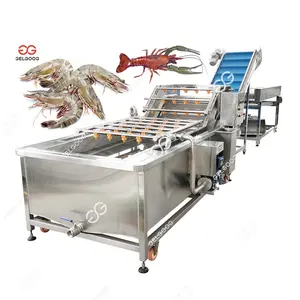 Air Bubble Fish Wash Washing Washer And Cleaner Dryer Shrimp Processing Cleaning Machine Line Shrimp Cleaning Equipment