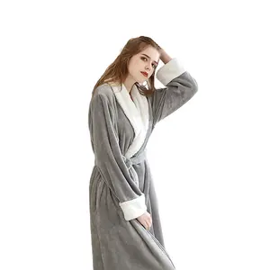 Sunhome Produits de qualité Peignoirs de bain Peignoir en flanelle élégant Peignoir pour femme Pyjama une pièce