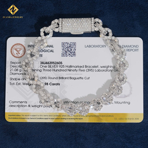 Luxury Rapper 8mm Cuban <b>Bracelet</b> Sterling Silver S925 Hip Hop Lab Grown Diamond <b>Infinity</b> Cuban <b>Bracelet</b> With IGI Certificate - Product Image 6