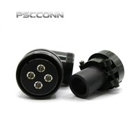 Connecteur d'alimentation circulaire industriel fileté femelle à 4 broches, série MS 5015 MS3108A 32-17S, angle de 90 degrés, pour machines lourdes