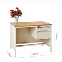 Prix moins cher Tables de bureau commerciales modernes en métal Table d'étude en métal Meubles de bureau en acier pour le bureau de l'école