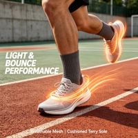 Chaussettes de sport épaisses absorbant la transpiration, chaussettes de course respirantes et rembourrées pour hommes et femmes