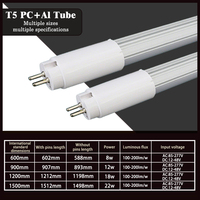 Tube LED T5 en aluminium de qualité supérieure, couverture pour PC, 18W, 4 pieds, sans scintillement, fonctionnement à froid, CRI>80, 2600-7000K, garantie 5 ans pour une utilisation au bureau