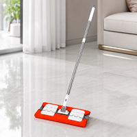 Ensemble serpillière et seau en microfibre pour nettoyage des sols, serpillière plate en microfibre, serpillière rotative à vapeur pour le nettoyage des sols MEY001