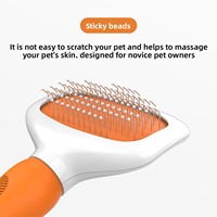 Peigne pour chien et chat, brosse à poils pour animaux de compagnie avec picots en PVC, accessoires de toilettage pour animaux