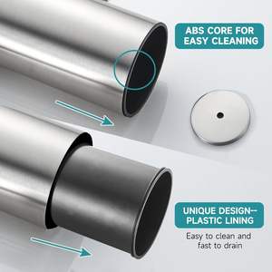 נירוסטה יוקרה קערת שירותים מברשת קיר הר טואלט עם מחזיק עבור חדר אמבטיה n.7406 - Product Image 5