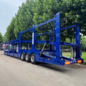 Semi-remorque porte-voitures à 3 essieux, double pont, capacité de 8 véhicules, châssis en acier à faible gravité pour les services de logistique automobile - Product Image 2