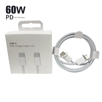 Câble de charge rapide USB-C tressé en nylon de bonne qualité 60W PD, adaptateur secteur USB-C 20W, câble de données pour iPhone 18 17 16 15 Pro Max