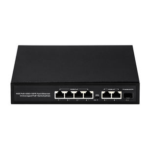 Conmutador Poe de 4 puertos Gigabit Poe Af/AT 65W para sistemas Cctv - Product Image 4