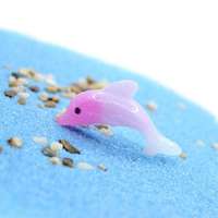Modèle en résine peint à la main, dauphin, micro-paysage, accessoires de bijouterie, coque de téléphone portable DIY, matériaux de simulation pour décoration de gâteaux