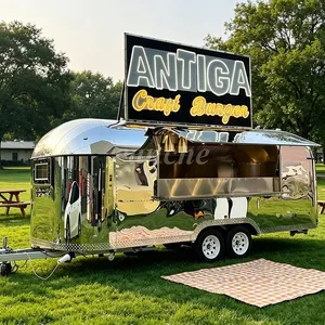 Chariot de restauration mobile en acier inoxydable populaire en Australie pour frites et snacks, idéal pour le camping et la vente de nourriture de rue - Product Image 1