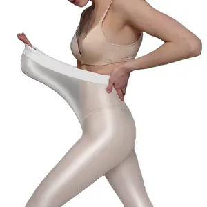60D all'ingrosso della signora di moda collant lucidi olio brillante trasparente Shinny calze da ballo per le donne