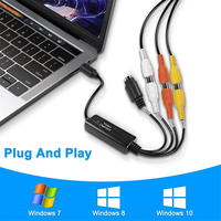 Adaptateur RCA AV vers Type C 1 canal AV NTSC PAL AV vers USB C Carte de capture vidéo