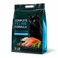 Sachet Doypack Portable Format Voyage pour Aliments pour Chats, Friandises et Snacks, avec Bec Verseur, Refermable Ziplock, Anti-humidité, en Mylar