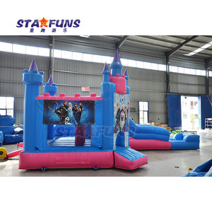 Kids Jumper Inflable Frozen Bouncer Bounce House Banners Comercial Tobogán de agua Combo Inflable Frozen Castle - Product Image 3