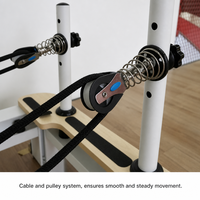 Reformer de Pilates Plegable de Aluminio de Alta Resistencia, Equipo Profesional de Fitness con Resortes de Alta Tensión