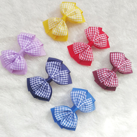 Jepit Rambut Pita Gingham Manis dan Lucu 3 Inci Bergaya Sekolah Cocok untuk Sehari-hari
