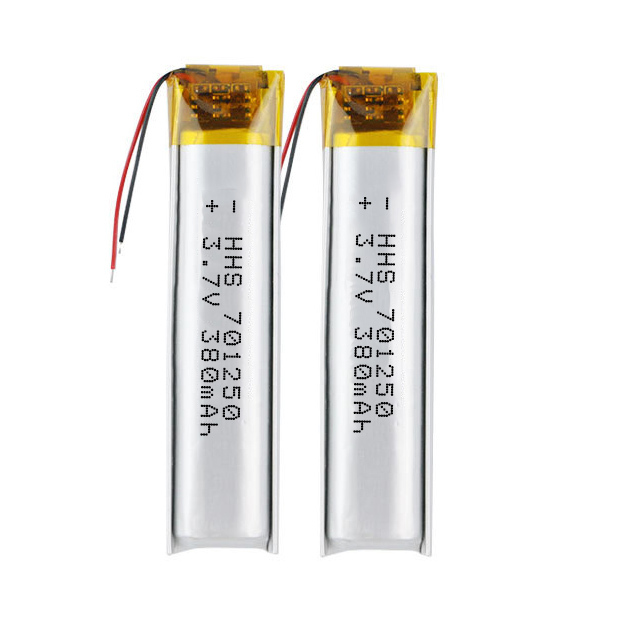 Lithium Polymer Battery 701250 3.7V 380mAh Point Reading Pen Walkie-talkie Beauty Instrument Microphone Massager Lipo Battery