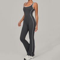 En gros, Combinaison de yoga et de sport pour femmes, à dos évidé, effet push-up, plissée, micro-évasée