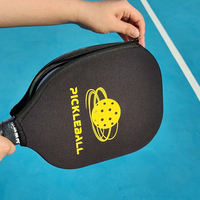 Couverture de pagaies de Pickleball en néoprène imperméable fermeture éclair fermée accessoire de Pickleball sac de rangement de pagaie sacs de pagaie noirs