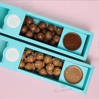 Boîtes en papier pliables écologiques de qualité alimentaire, logo personnalisé imprimé pour les biscuits/le chocolat/la pâtisserie/les macarons