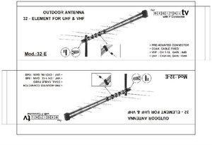Antenne TV extérieure HD de qualité supérieure Airstar Modèle 32-E en aluminium pour chaînes gratuites 1080p - Product Image 2