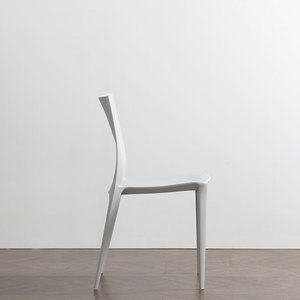 Chaise longue Bellini en plastique noir, chaise de salle à manger, chaise de jardin, chaise d'extérieur, forme rectangulaire, pour adultes - Product Image 4