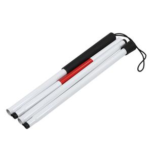 Canne de marche réglable en alliage d'aluminium avec poignée en mousse pour la randonnée et le camping, 43,3 pouces, rouge et blanc DMZ - Product Image 5