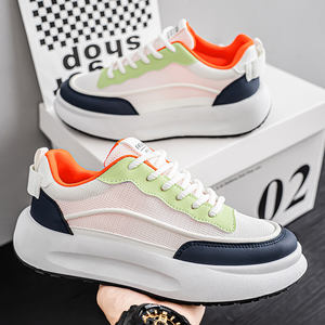 LYKU 2026 – Mocassins de sport décontractés pour hommes, automne/printemps, à lacets, respirants, blancs, tendance, doublure en maille, confortables, antidérapants - Product Image 4