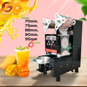 Grosir bubble tea mesin-Mesin Penyegel Cangkir Otomatis, Penyegel Cangkir Teh Gelembung Kecepatan Tinggi/Penyegel Meja/Penyegel Cangkir Plastik