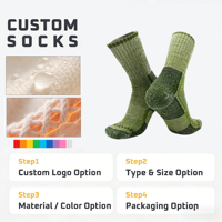 Chaussettes de randonnée en coton et élasthanne avec coussinets en tissu éponge pour une protection optimale contre les chocs, logo personnalisé sur le bord du chaussette pour la randonnée et le trekking