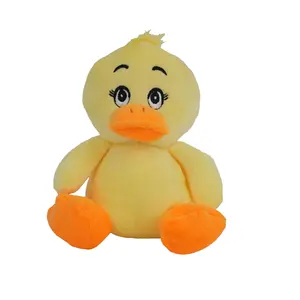 可爱廉价黄鸭毛绒玩具超柔软面料定制尺寸填充玩具