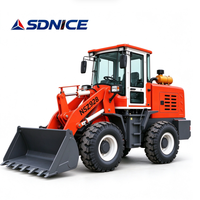 Loader Roda Kompak 1.8 Ton Langsung dari Pabrik, Bucket 0.8m³, Diesel 58kW, 4WD, Payloader untuk Konstruksi, Pertanian, Tambang, Mini Loader Cina