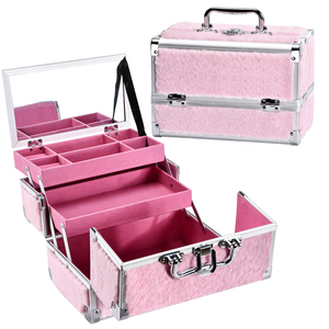 <span class=keywords><strong>Estuche</strong></span> <span class=keywords><strong>de</strong></span> Maquillaje Portátil <span class=keywords><strong>de</strong></span> Aluminio, Caja <span class=keywords><strong>de</strong></span> Almacenamiento <span class=keywords><strong>de</strong></span> Cosméticos <span class=keywords><strong>de</strong></span> Viaje con Espejo <span class=keywords><strong>para</strong></span> <span class=keywords><strong>Niñas</strong></span>, Organizador <span class=keywords><strong>de</strong></span> Joyería, Manualidades y Artículos <span class=keywords><strong>de</strong></span> <span class=keywords><strong>Uñas</strong></span> - Product Image 1