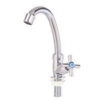 Robinet de cuisine HONGKE Hongke, nouveau style, à poignée unique, électroplaqué, ABS, col long, robinet de lavabo de cuisine, robinet de lavabo en plastique