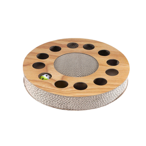 थोक नालीदार बिल्ली खरोंच बोर्ड लकड़ी के सर्कल के साथ लकड़ी-सर्कल के साथ लकड़ी-सर्कल के साथ - Product Image 1