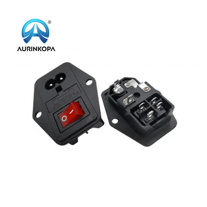퓨즈 보호 온/오프 스위치 및 4.8mm 빠른 연결 단자 나사 마운트 2.5A 250VAC 가 있는 3-in-1 AC 전원 소켓 HC-88-F5B - Product Image 2