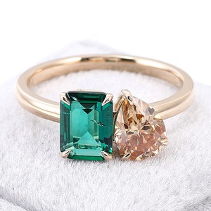 Anillo de Diamantes de 6.3CT, Último Diseño en Joyería de Moda, Anillos de Oro Amarillo de 18K para Mujer, Color VVS, Corte Pera, Anillo de Moissanita para Regalo - Product Image 2