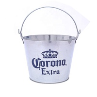 Seau à glace de bière en métal avec impression personnalisée, bas prix, OEM, 4 unités