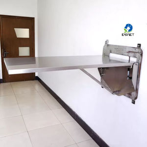 EUR PET montaggio a parete pieghevole tavolo pieghevole montaggio a parete tavolo veterinario ripiega verso il basso in acciaio inox esami e piani di chirurgia - Product Image 5