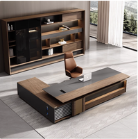Patron bureau chaise fond armoire combinaison simple moderne lumière luxe haut de gamme président bureau PDG bureau