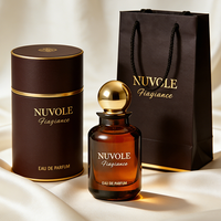 Flacon de parfum unique de haute couture, rond, ambre, 30 ml, flacon de parfum en verre, 50 ml, 100 ml, flacon de parfum avec emballage boîte