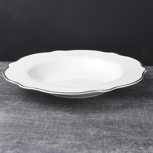 Service de vaisselle moderne de luxe en porcelaine fine glaçure blanche incrustation porcelaine vente en gros café tasse à thé soucoupe ensembles de vaisselle - Product Image 6