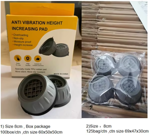 4 pièces Patins <span class=keywords><strong>anti</strong></span>-vibration universels en caoutchouc, silencieux et antidérapants, pour machine à laver, réfrigérateur et meubles - Product Image 6