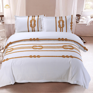 Hoàng gia sang trọng khách sạn bedding Set Nữ Hoàng Kích thước in bedsheets với Duvet Quilt Cover được trang bị tấm - Product Image 1