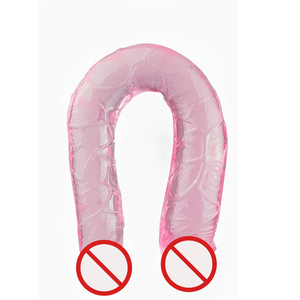 Dildo double tête en forme de <span class=keywords><strong>U</strong></span> pour la masturbation féminine, sensation extrême et expérience à double usage - Product Image 4
